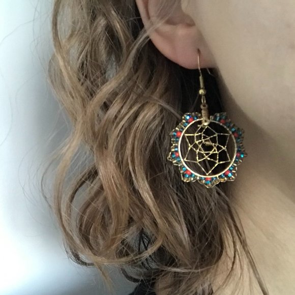 Artisan Dream Catcher Earrings // Celestial - Picture 4 of 4